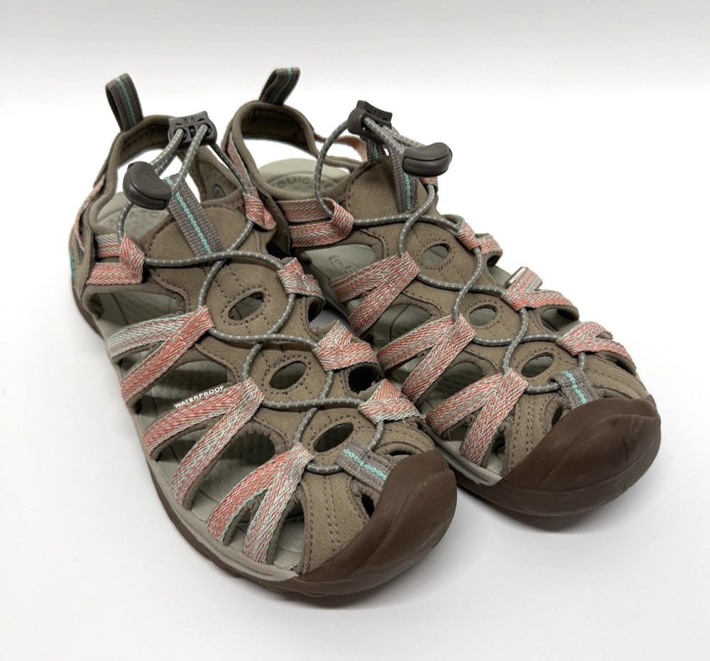 KEEN Whisper Women’s Taupe Pink Water Sandals Outdoor Hiking Size 10/40.5